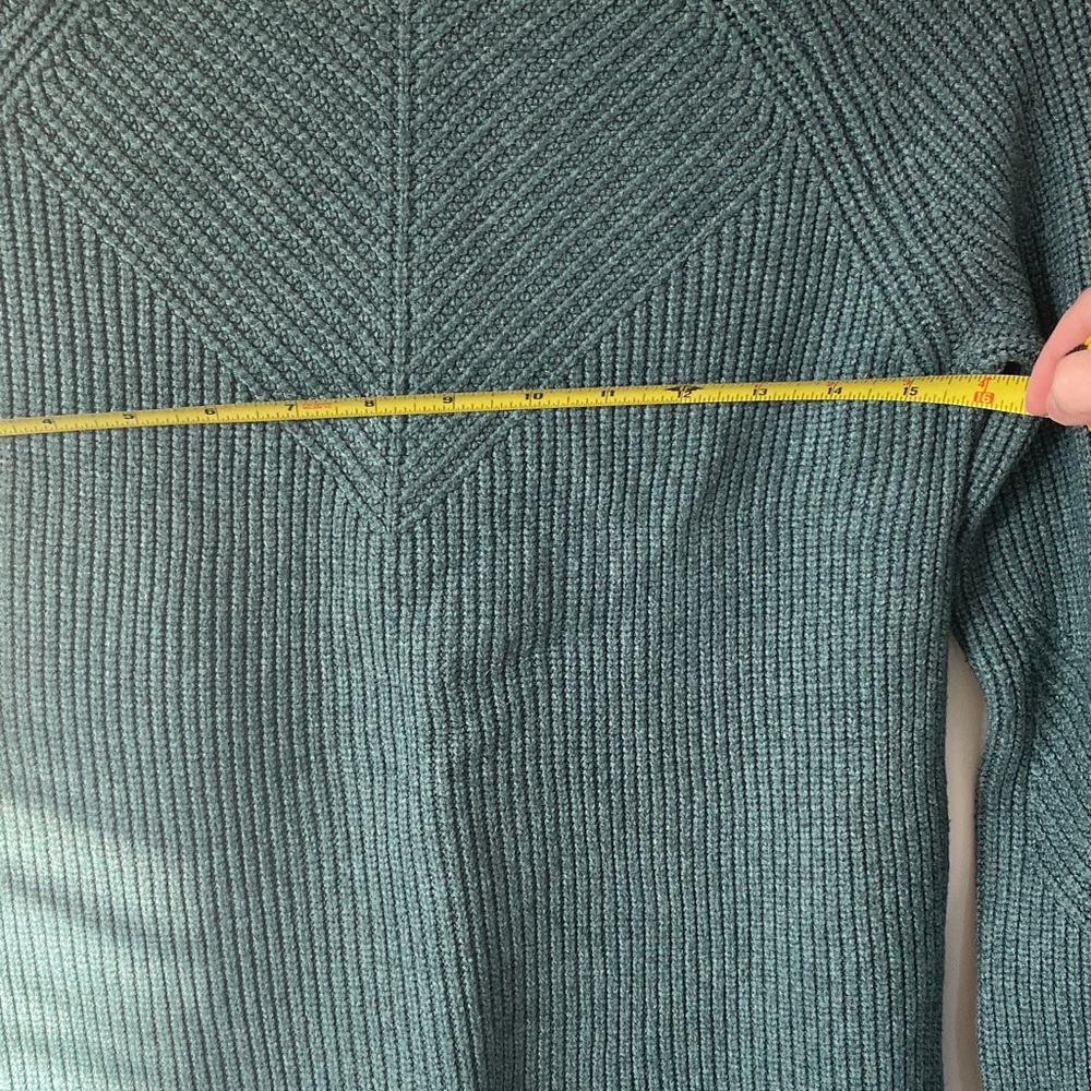 Halston Heritage Women's Teal Crewneck Sweater - Picture 6 of 8